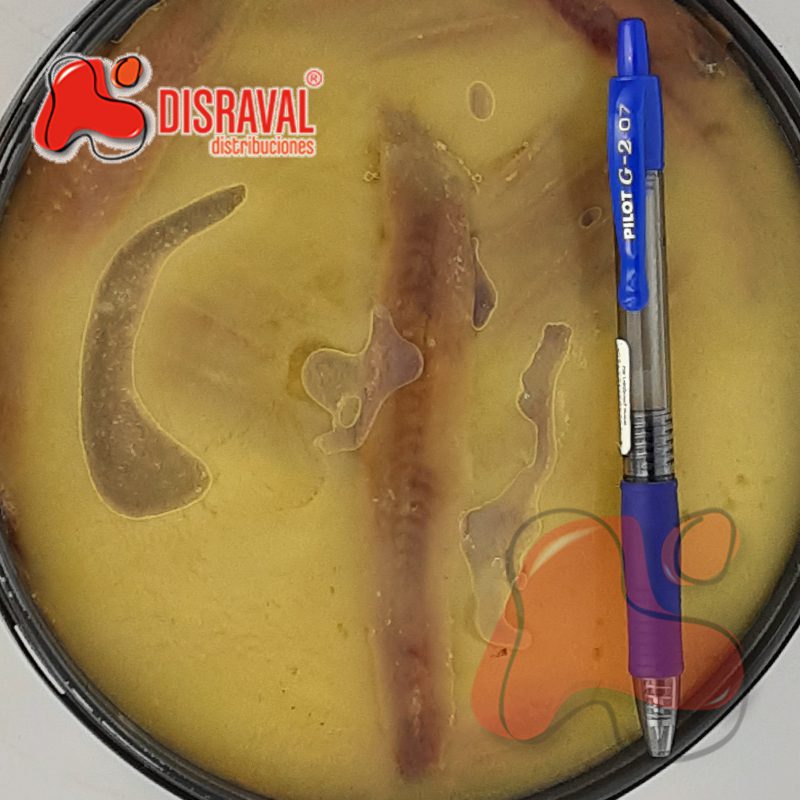 Tarrina de anchoas XXL con MANTEQUILLA AHUMADA DE COSTERA. 25 Filetes