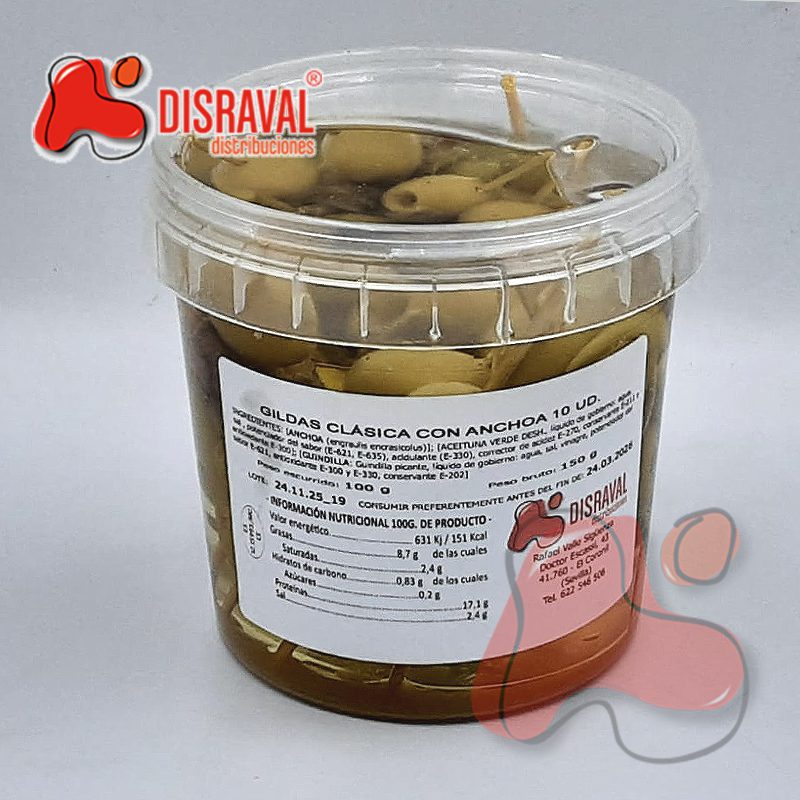 Gilda de anchoas clásicas 10 unidades