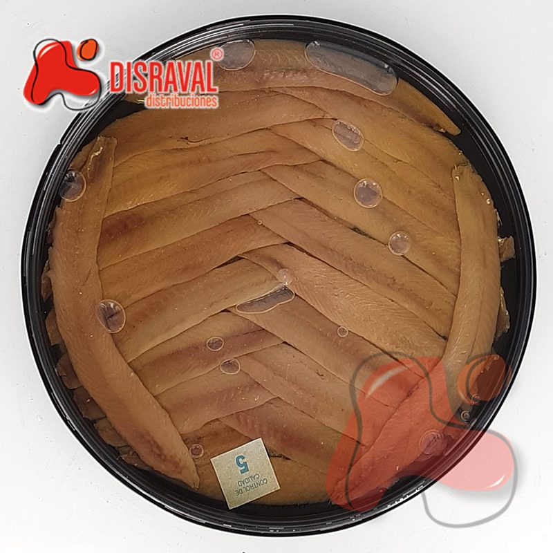 Anchoa costera calibre 000 de gran tamaño en tarrina de 20 filetes. Carnosa, delicada y perfecta para aperitivos gourmet.